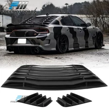 Fits 11-23 Charger V1 Style Rear Window Louver & Quarter Side Scoop
