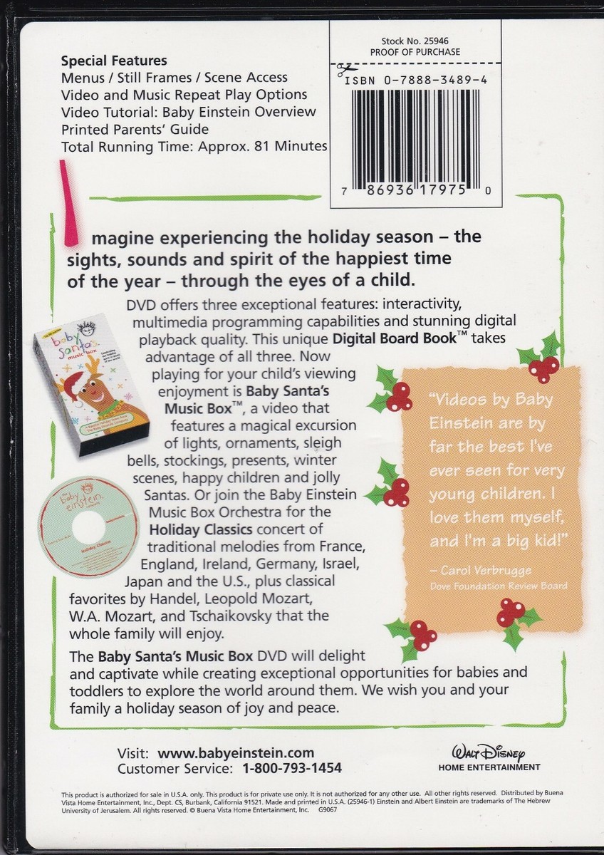 Baby Einstein: Baby Santa's Music Box 1 to 36 Months (DVD