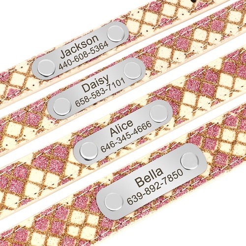 Personalized Dog Collar Custom Name Engraved Soft Leather Padded Adjustable S-XL - Picture 11 of 19