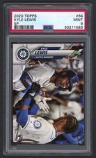 2020 Topps SP Variations #64 Kyle Lewis PSA 9 Mariners Short Print Rookie RC