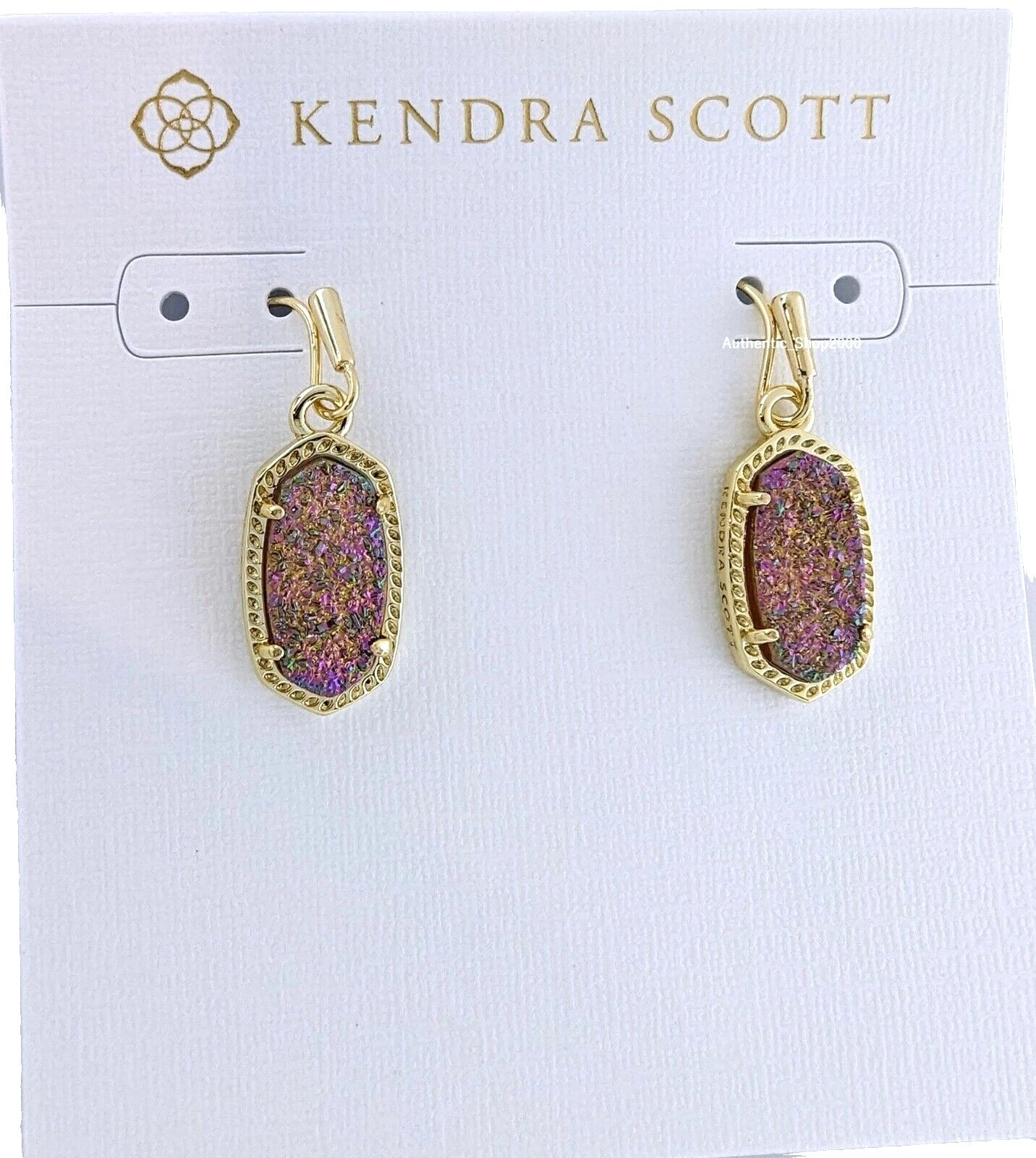 Chapado en oro Amarillo de vidrio Kendra Scott Pendientes de Moda