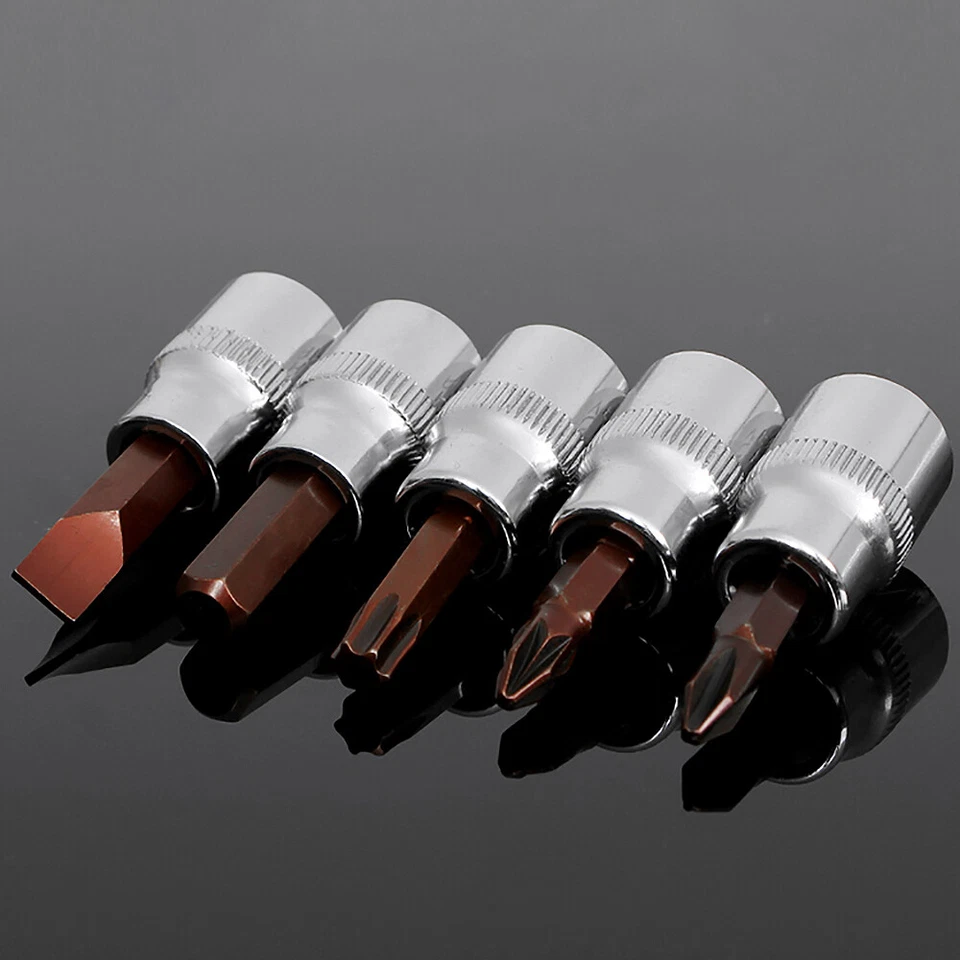 3/8"(9.5mm) Driver Hex/Pozi/Torx/Phillips/Slotted Bits Allen Wrench Socket Set - Image 2 of 4