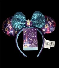 Disney Tinker Bell On Charm Minnie Mouse Ears Headband Adult By Joey Chou