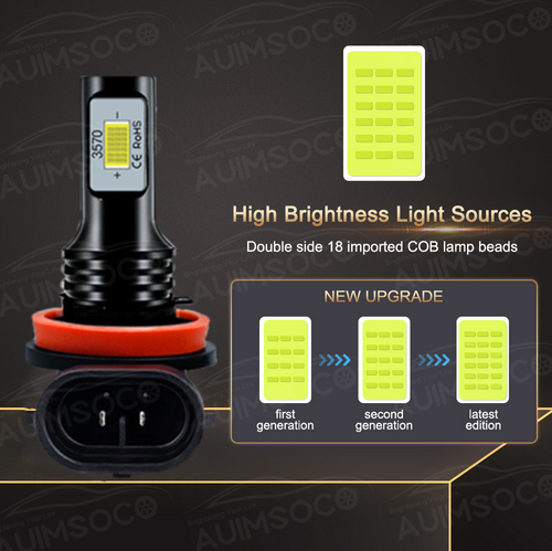 H8 H11 LED Bulb Headlamp Low Beam Kit 6500K Xenon White 4000LM Super Bright - Picture 7 of 11