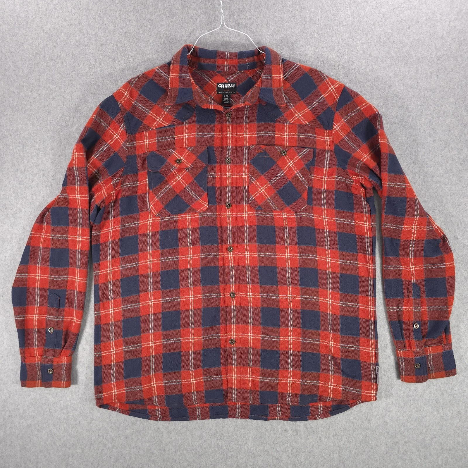 outdoor-research feedback flannel twill plaid casual shirt