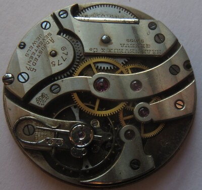 Haas Neveraux & Co. chronometer  pocket watch movement & dial stem to 12