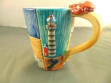Burton+Burton Ceramic Coffee Mug Designed by Paul Brent 2007 Nantucket 12 oz