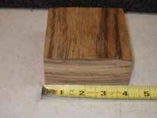 Exotic Wood Lumber Marblewood 4 x 4 x 1 7/8" Blank Dried Grain Contrast Craft d