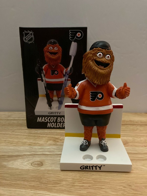 NHL Philadelphia Flyers Gritty Mascot Bobblehead/Bobble Holder *RARE ITEM*