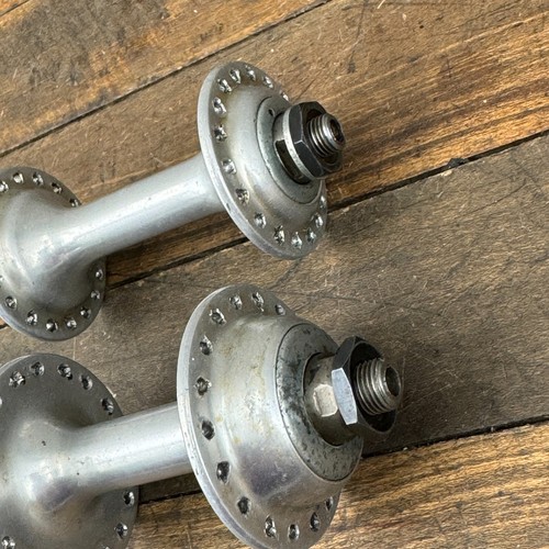 Vintage Campagnolo Hub Set 36 Hole 120 mm English QR Quick Release F R Race - Picture 10 of 15