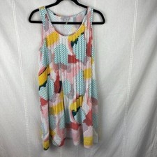 1.State Tank Swing colorful polka dotted shift dress Sz. S
