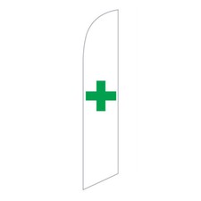 Dispensario de marihuana publicidad pluma pancarta bandera Swooper, solo bandera