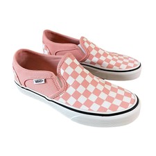 vans asher pink checkerboard