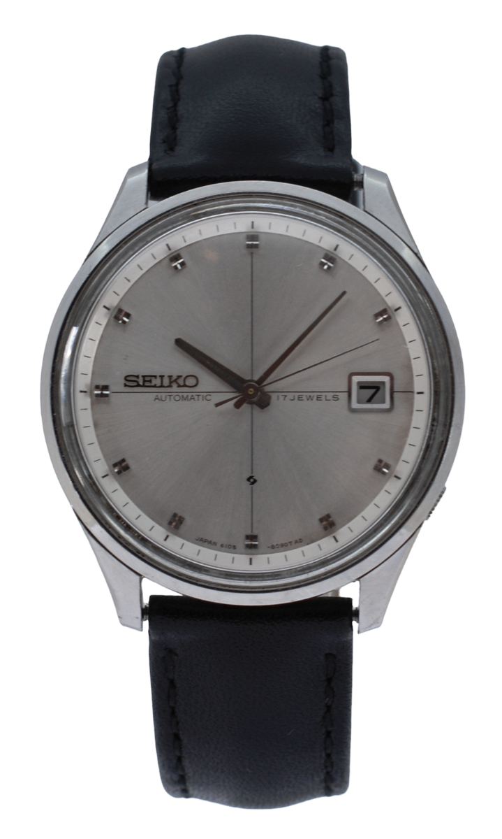 Fully Original 1968 Seiko 37mm Men's Sealion M55 Silver Dial Watch