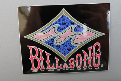 Billabong Surfboards Black Red Blue Green Wave 80's B8