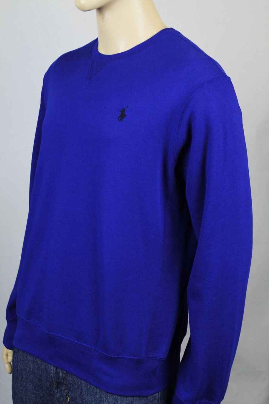 Polo Ralph Lauren Royal Blue Felpa Leggera Nero Pony Nuova con etichette