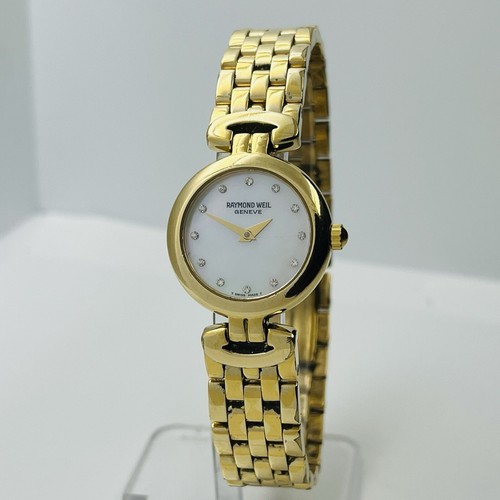 Raymond Weil Women's Watch Diamond Swiss Made Sapphire Crystal 18K Gold 5888 - Picture 3 of 8