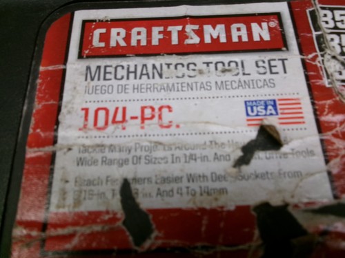 Craftsman USA 104 Piezas Juego de Herramientas Mecánicas con Estuche Nº 32104 - Imagen 14 de 15