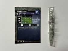 HMAS Sydney Axis  Allies War at Sea Base Set 2/64 Uncommon Light Cruiser