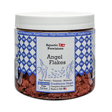Angel Flakes Fish Food 1oz - 3.5oz for Freshwater Angelfish 45 Protein USA Made