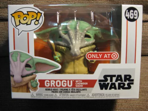 Star Wars The Mandalorian Grogu with Chowder Squid #469 Funko Pop Target exclus.