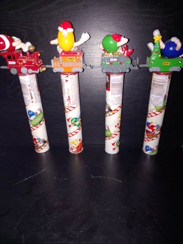M&M's 2005 Set 4 Train Series Christmas Candy Toppers Tubes Sealed RARE - Bild 3 von 3