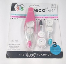 The Happy Planner Deco Pen 3 Cartridges Decorative Tape Reschedule Pattern NEW