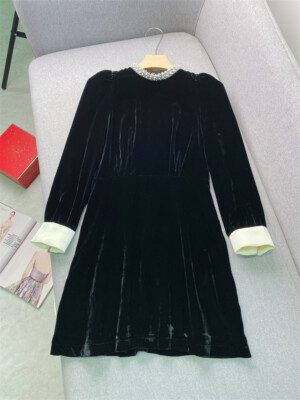knee length dresses for ladies Sandro LONG Midi DRESS WITH LONG SLEEVES