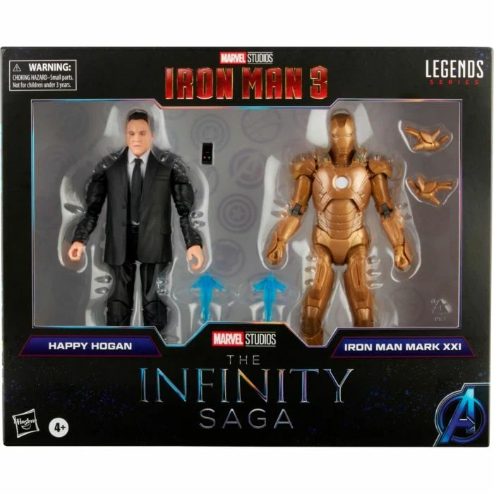 Iron Man 3 - Happy Hogan & Iron Man Mark Infinity Saga Legends 6” Action Figures - image 3 of 3