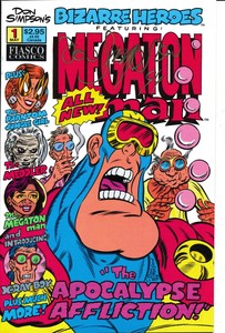 Don-Simpson-039-s-Bizarre-Heroes-1-Fiasco-Comics-1994-Megaton-Man-signed-auto-by-Don