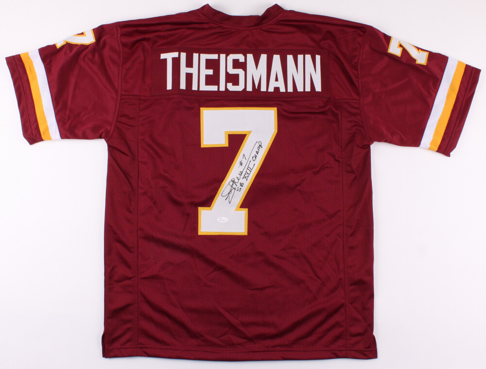 JOE THEISMANN AUTOGRAPHED CUSTOM JERSEY (WASHINGTON REDSKINS) - JSA COA! 
