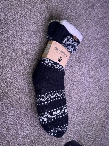 NEW Bearpaw Slipper Socks Sherpa Lined Show Size 5-10 Women’s Gift Birthday Fun