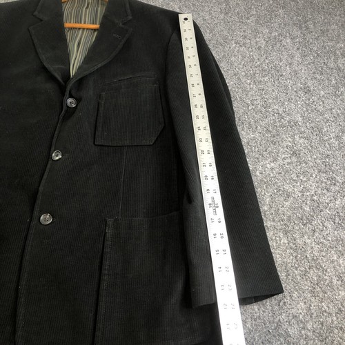 Kroon Corduroy Blazer Mens 40R Black Suit Jacket Sport Coat Elbow Patches - Picture 3 of 11
