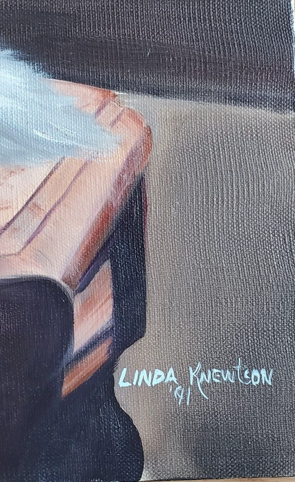 Oil Painting of White Persian Cat by Linda Knewton -1991 - Изображение 4 из 4