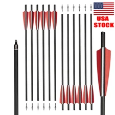 Archery 20" Crossbow Bolts Carbon Arrows Archery Hunting Shooting Outdoor Target