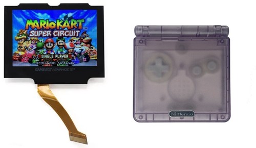 Gameboy Advance SP 720x480 IPS LCD Backlight Kit V5 3.0 *NO SOLDER* with Shell - Picture 50 of 61