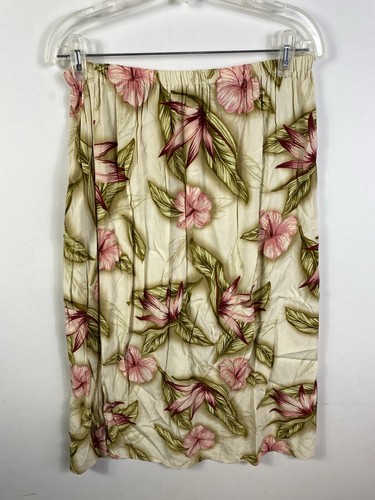 Hilo Hattie Maxi Skirt Size XL Vintage Tropical Floral Pull On Vacation Cruise - Picture 9 of 12