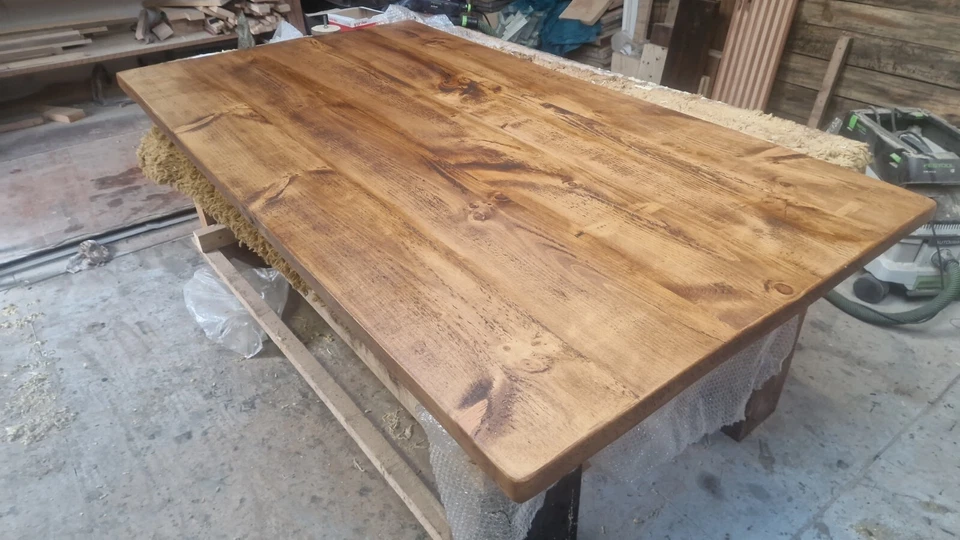 Handmade Canadian Pine Rustic Dining Table Tops 180cm X 100cm X 40mm Custom Size - Image 2 of 4
