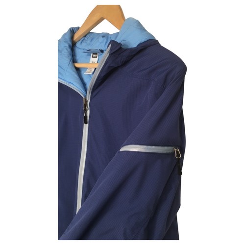 REI Jacket Girls XL 18 Waterproof Full Zip Hoodie Quilted Lined Pockets Blue - Picture 10 of 18