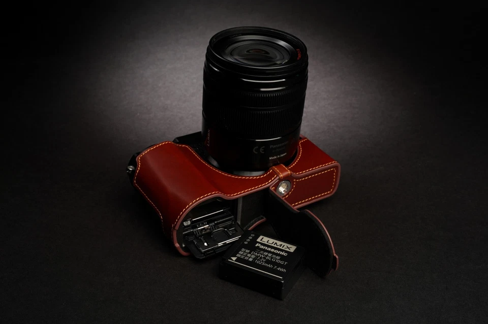 Funda completa de cuero genuino para cámara para Panasonic GX9 GX7 Mark III Foto 4 de 4