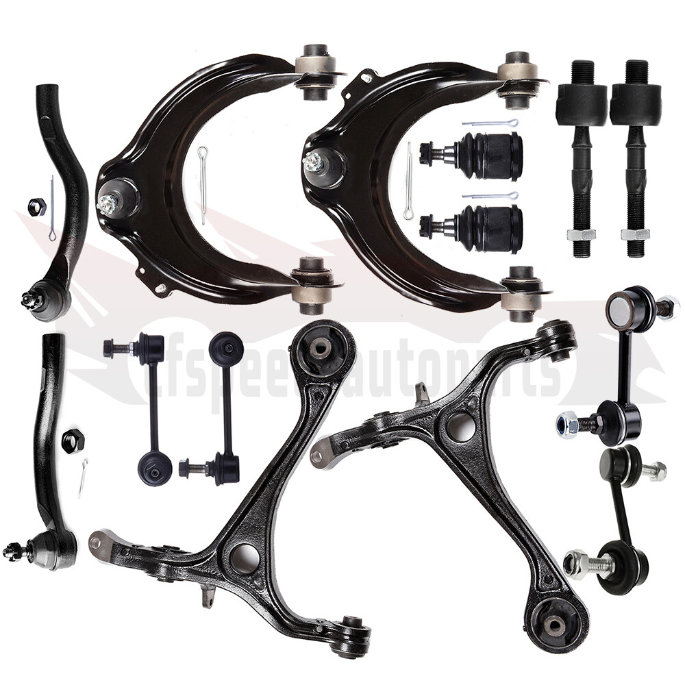2003-2007 Honda Accord 14pc Suspension Control Arms & Tie Rods Kit  