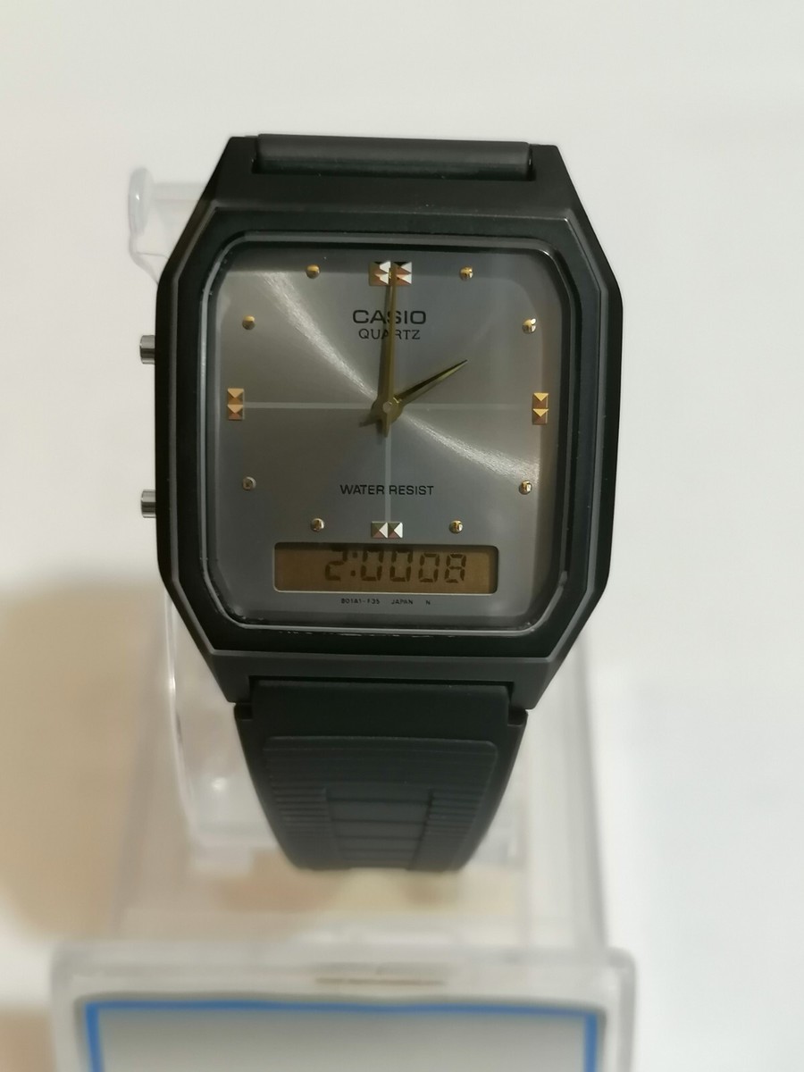 Vintage Men's Casio AQ-48 Watch Module 1301 Rare Quartz Digi Ana