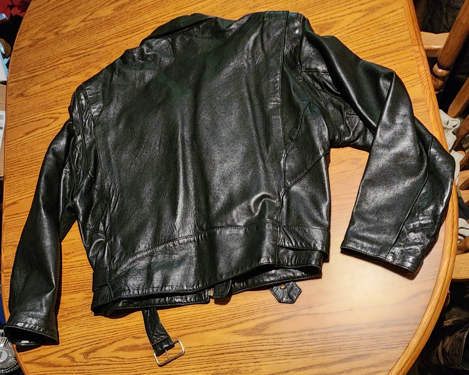 Perfecto Style English Leather "Q" Brand Jacket Sz M Made In England. EUC.