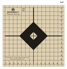 Thermal Zeroing Target with Sticky Adhesive Base 6 X 6 Inch, 10-Pack 