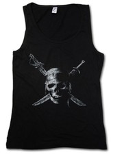 PIRATE SKULL WOMEN TANK TOP Ship Sailor Pirates Caribbean Teach Charles Vane