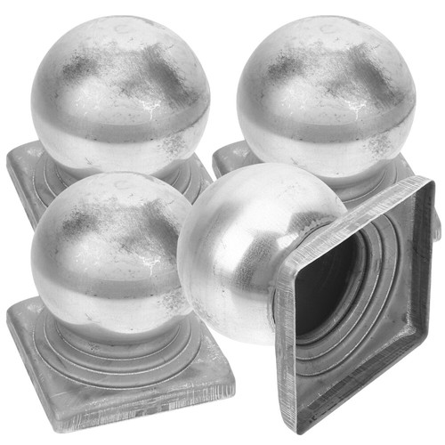 4 Pcs Rail Post Metal Railing Caps Fence Pole Protector