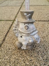  Niedlicher  Schneemann Teelicht Weihnachtdeko Keramikwindlicht, Kerzenständer