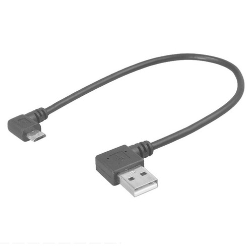 G19 USB A dugó és Micro B csatlakozó kábeladapter jobbra szögletes 20 cm - Zdjęcie 1 z 7