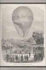 Poster, Many Sizes; Ascension M. Poitevin At The Champ De Mars , July 14, 1850