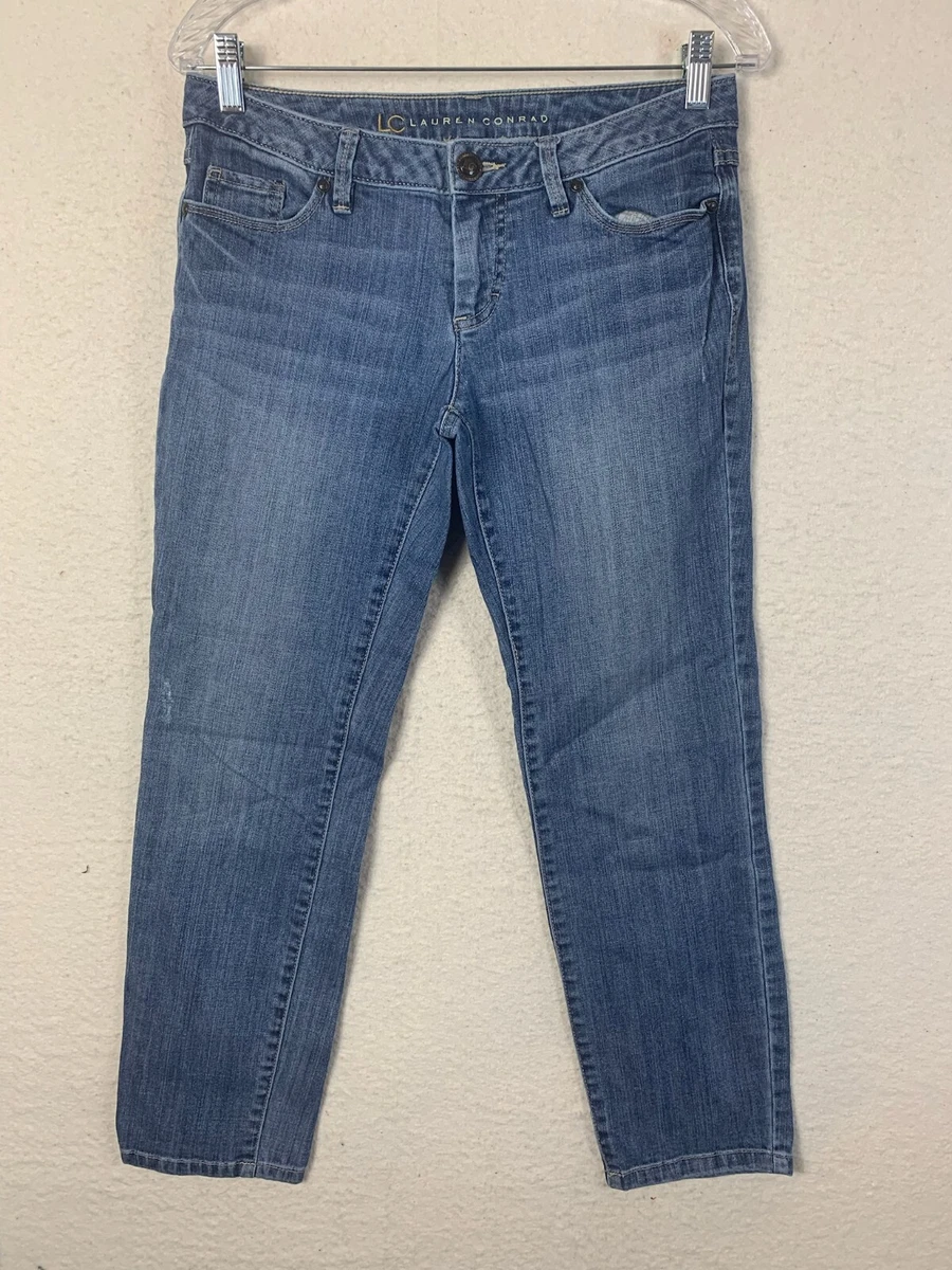 Lauren Conrad Jeans Women's 4 Straight Leg Blue Denim Casual Cotton Spandex